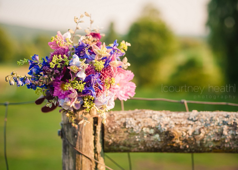 Beautiful Country Bouquet on a fence in evening light Walpole New Hampshire